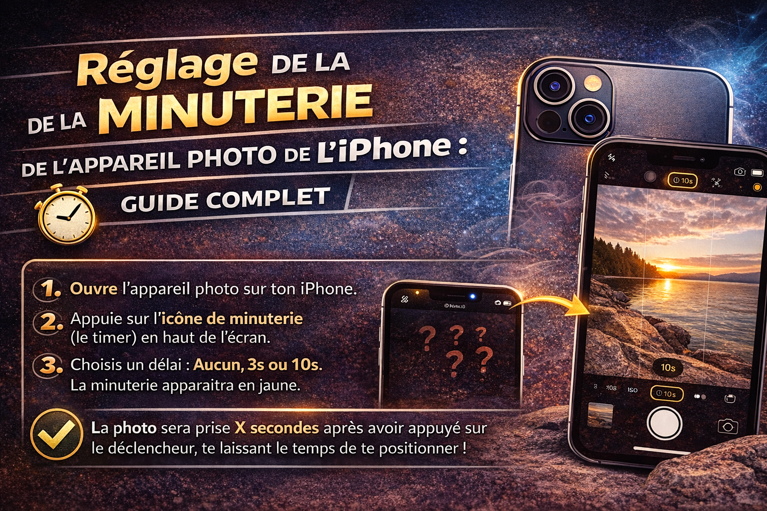 Réglage de la minuterie de l'appareil photo de l'iPhone : Guide complet